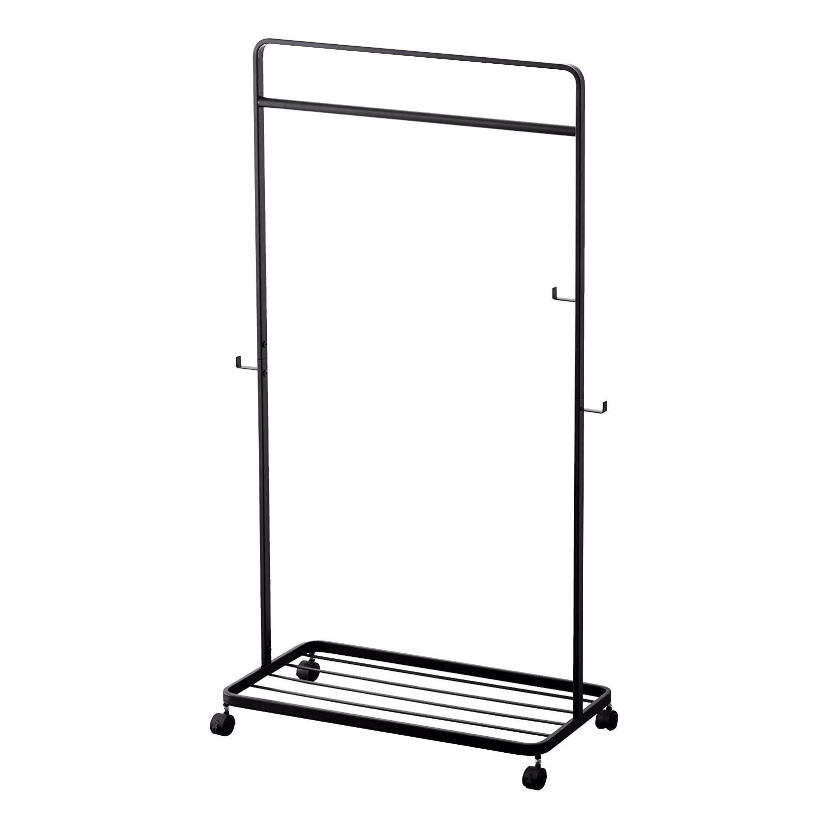 Black Steel Kids' Portable Rolling Coat Rack, 45" H