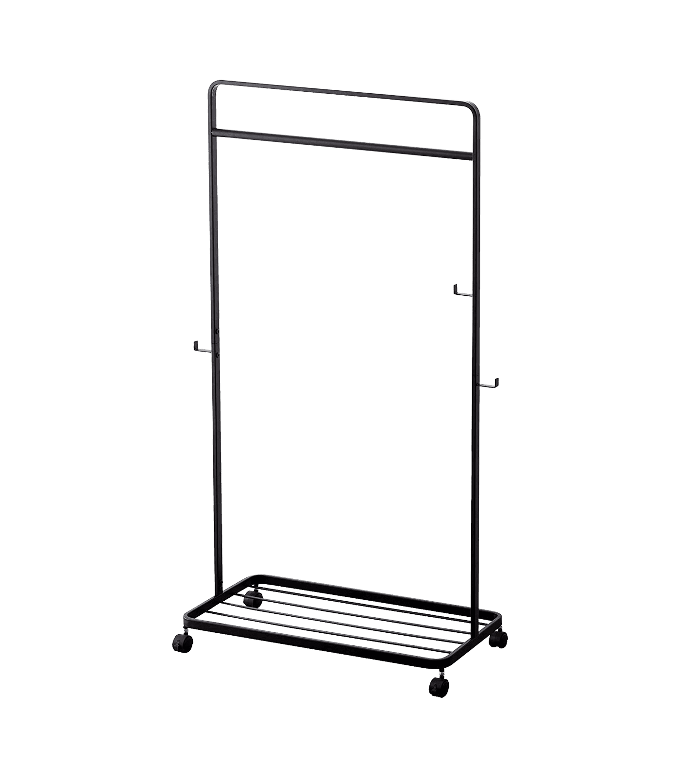 Black Steel Kids' Portable Rolling Coat Rack, 45" H