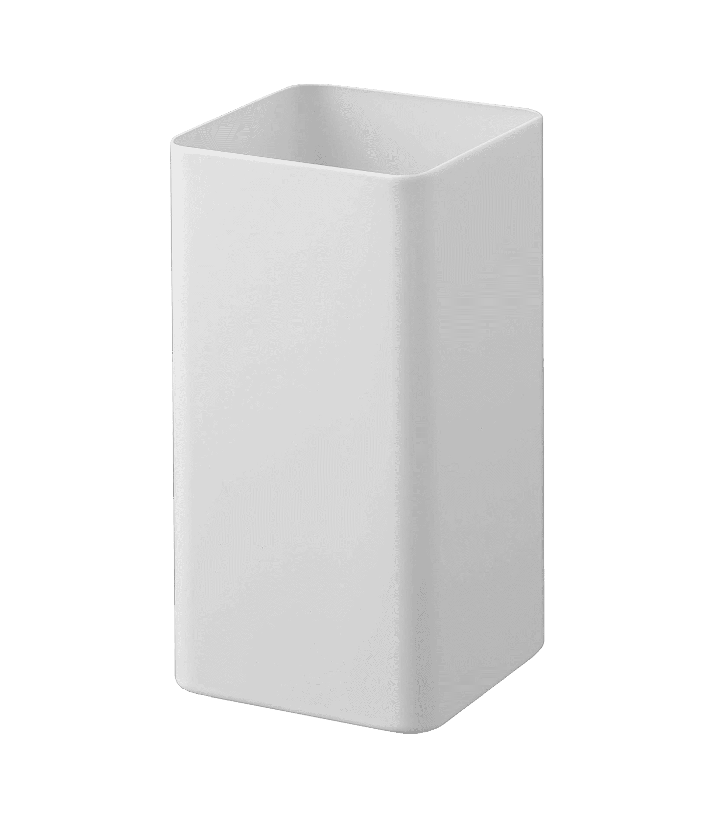 Compact White Steel Square Kitchen Utensil Caddy