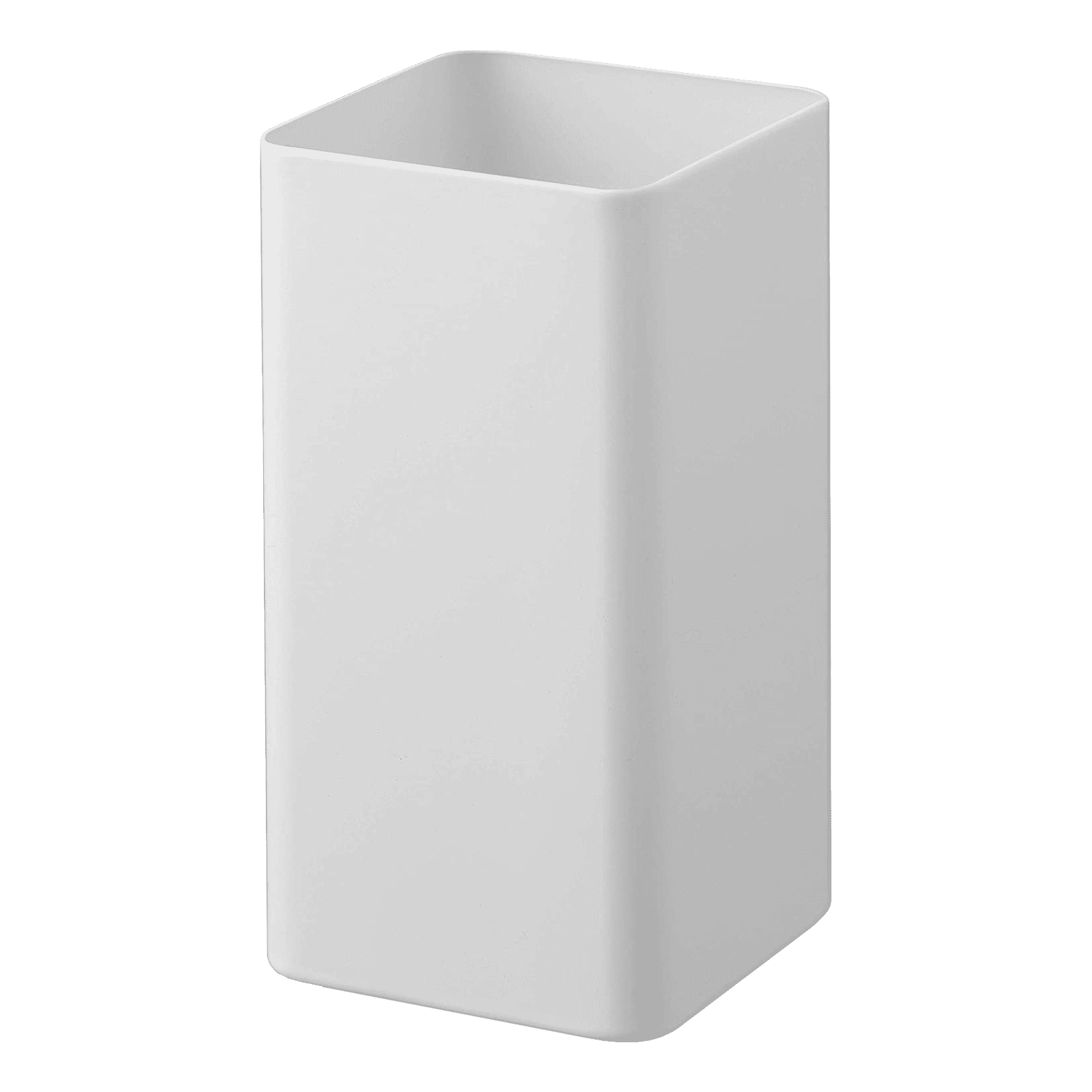 Compact White Steel Square Kitchen Utensil Caddy