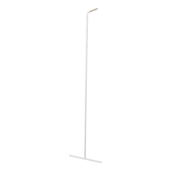 Yamazaki Home Leaning Coat Rack, White, Steel, Supports 11 pounds