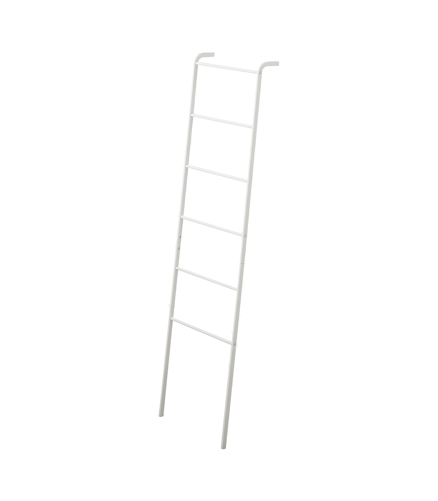 Slim Black Metal Leaning Ladder Hanger for Towels and Clothes