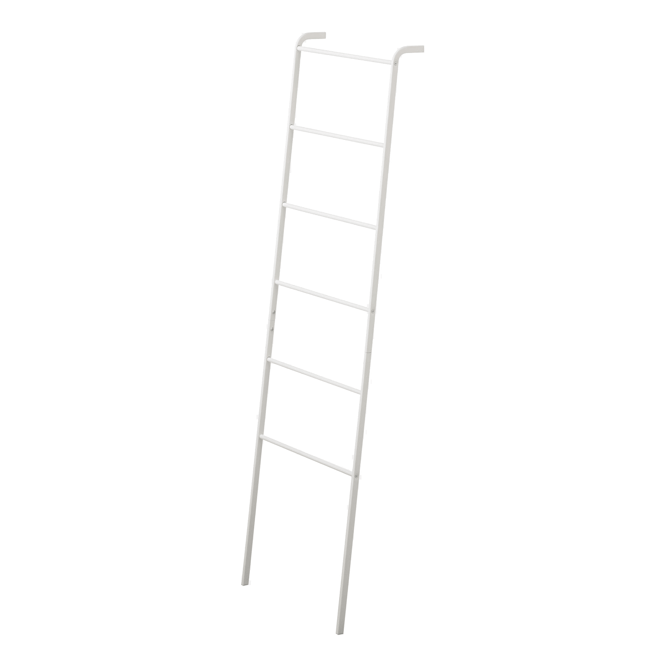 Yamazaki Home Leaning Storage Ladder, White, Steel, Supports 13.2 pounds