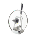 thumbnail image 1 of Yamazaki Home  Lid and Ladle Stand, Steel - L 3.94 x W 3.94 x H  5.91 inches White, 1 of 8