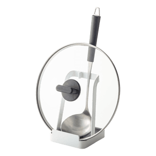 Yamazaki Home White Kitchen Utensil Holder & Drainer - Countertop Organizer For Spatulas, Spoons, Etc.