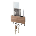 thumbnail image 1 of Yamazaki Home Magnetic Key Rack, Walnut, Steel + Wood, Supports 2 pounds, Magnetic, 1 of 4