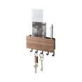 Yamazaki Home Key Rack, Walnut, Steel + Wood, Supports 2