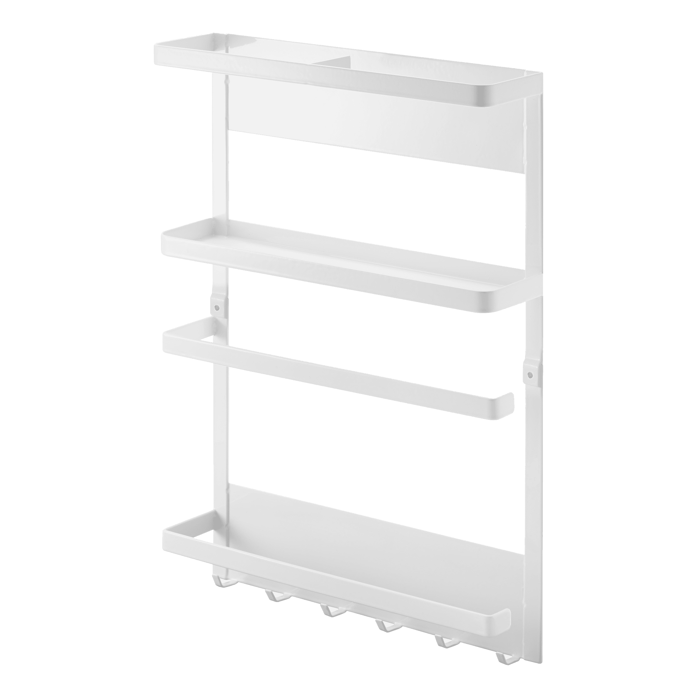 FridgeMate Magnetic White Steel Kitchen Organizer Rack