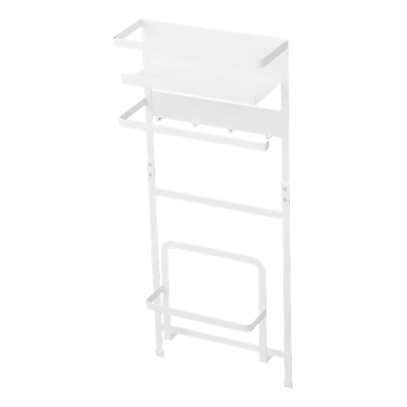 Yamazaki Home Magnetic Laundry Organizer, White, Steel, Large, Magnetic, Water Resistant