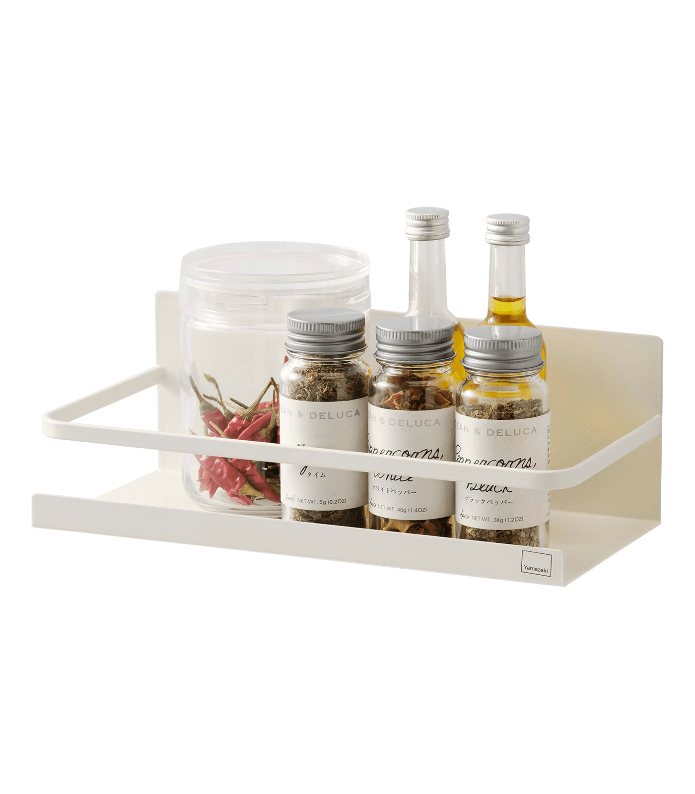 White Steel Magnetic Spice Rack Organizer