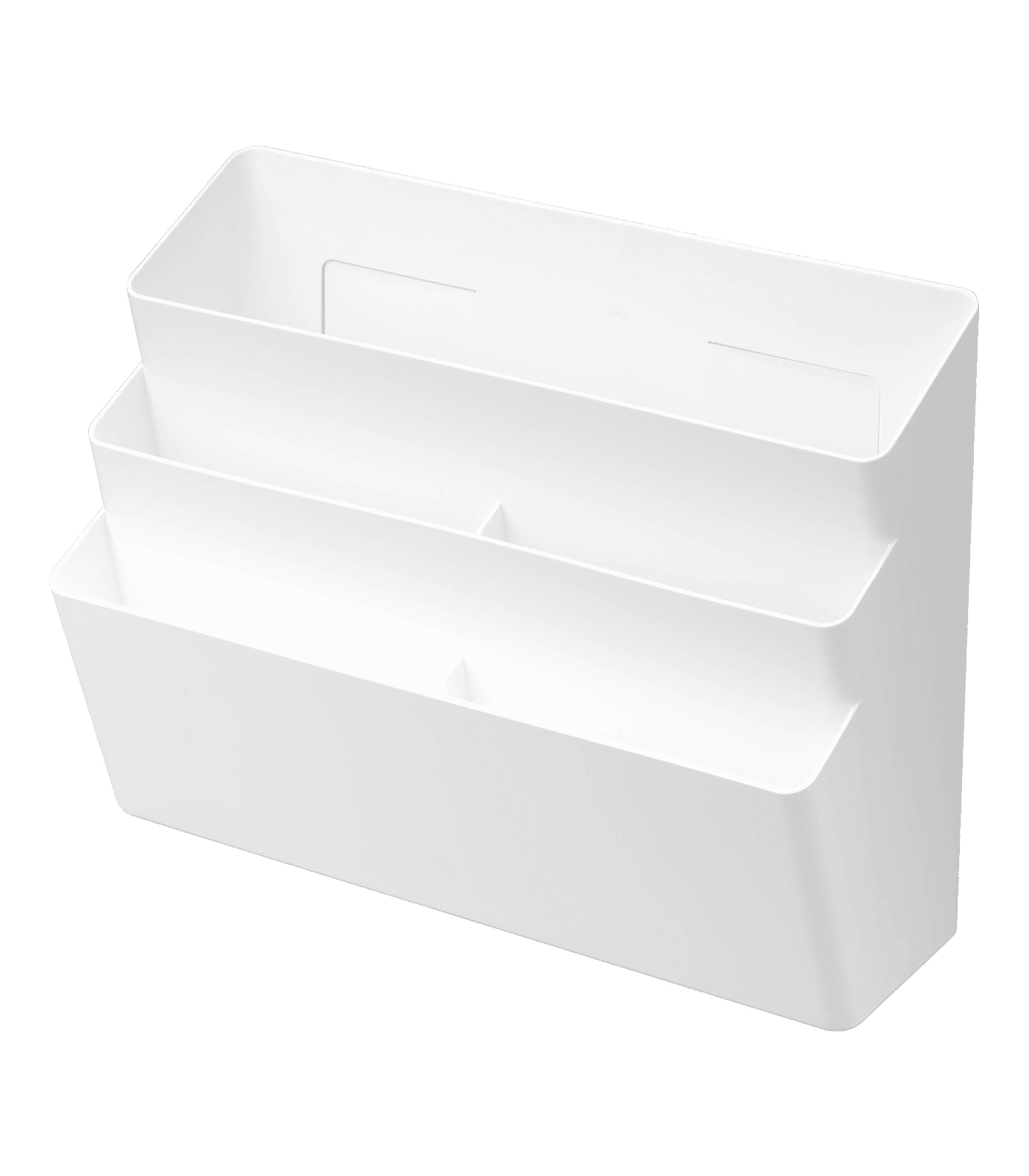 Magnetic Multipurpose White Storage Caddy with Multi-Pocket Design