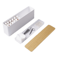 thumbnail image 1 of Yamazaki Home Nail Polish Organizer, White, Plastic, Lid, 1 of 7