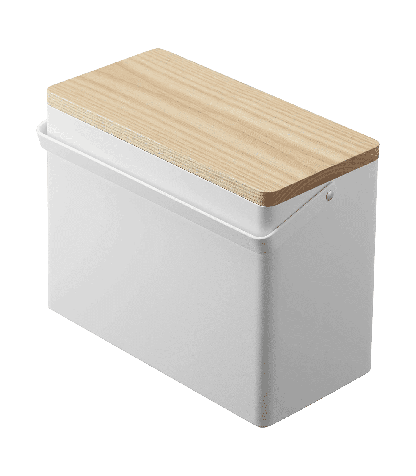 Compact White Wood and Steel Odds and Ends Organizer