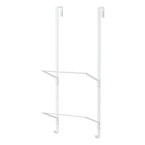 Yamazaki Home Over-the-Door Fitness Equipment Hanger, White, Steel, Supports 5.5 pounds, Over-the-Door