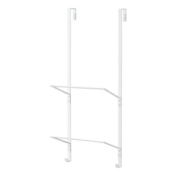 Yamazaki Home Over-the-Door Fitness Equipment Hanger, White, Steel, Supports 5.5 pounds, Over-the-Door