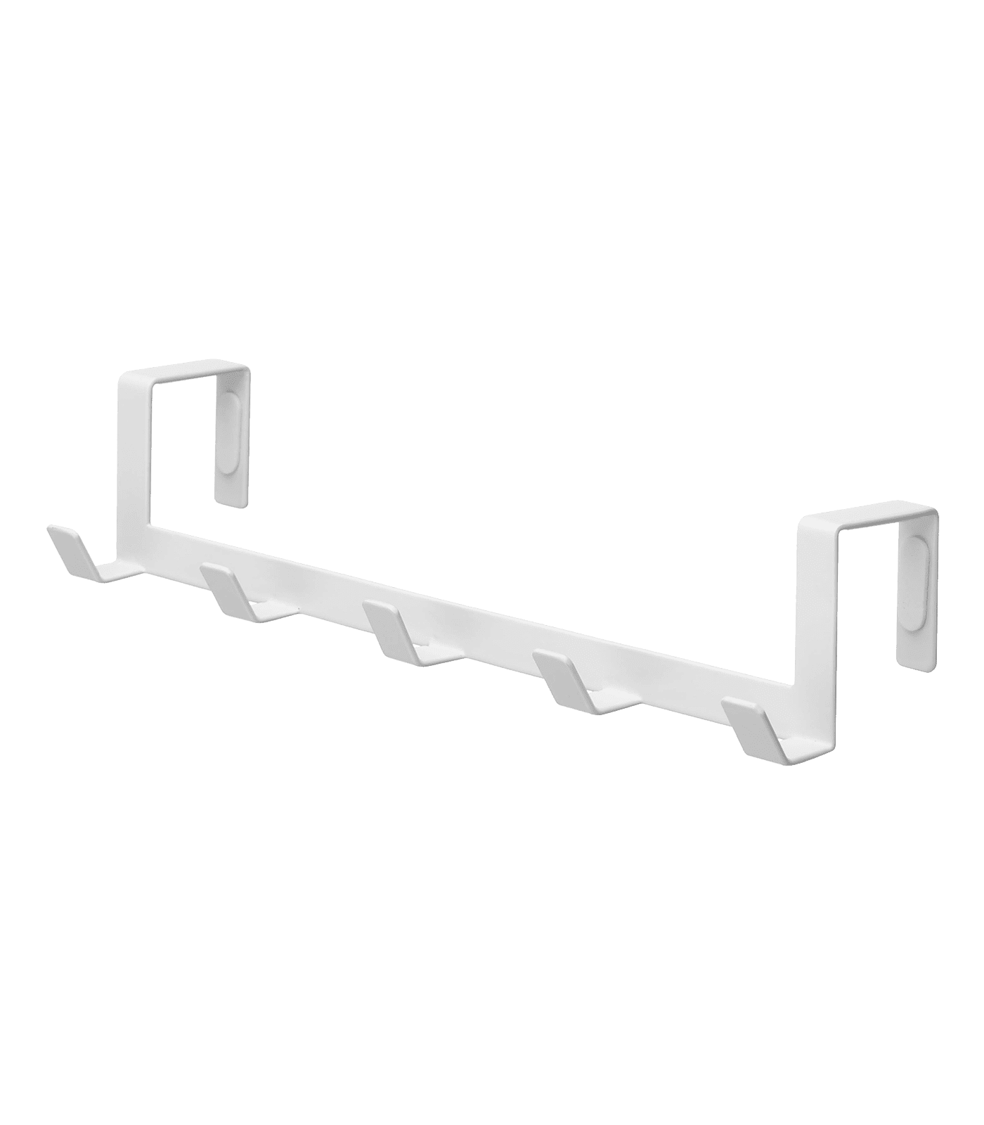 White Steel Over-the-Door Hook Rack