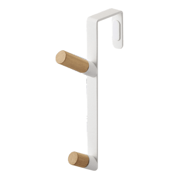 Yamazaki Home Over-the-Door Hook, Steel - L 3.86 x W 0.59 x H 7.09 inches White