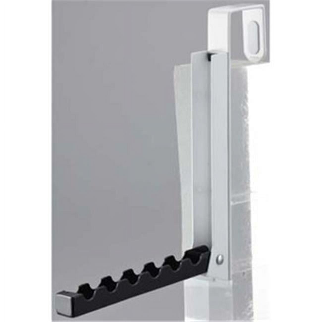 Black Metal Folding Over-the-Door Hook Rack