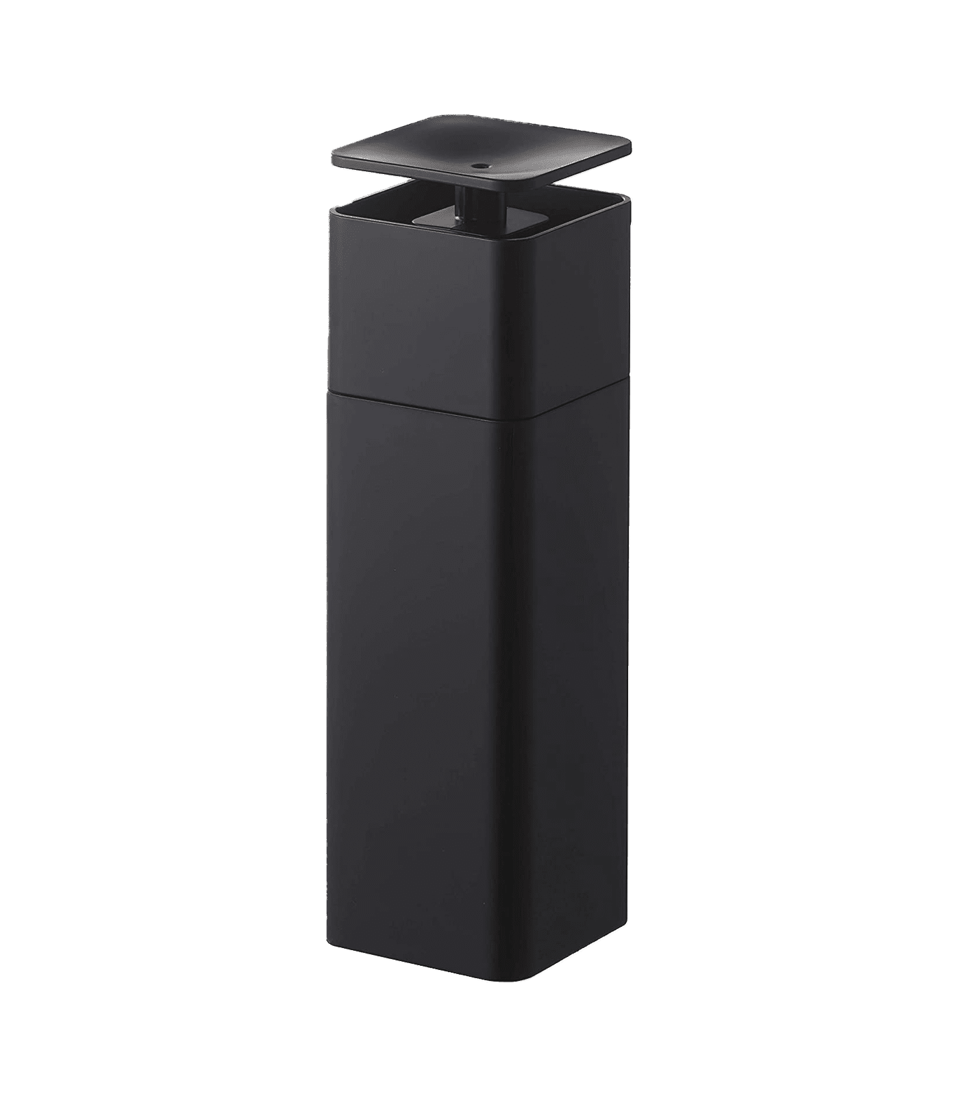 Black Plastic One-Handed Soap Dispenser, 8.5 oz