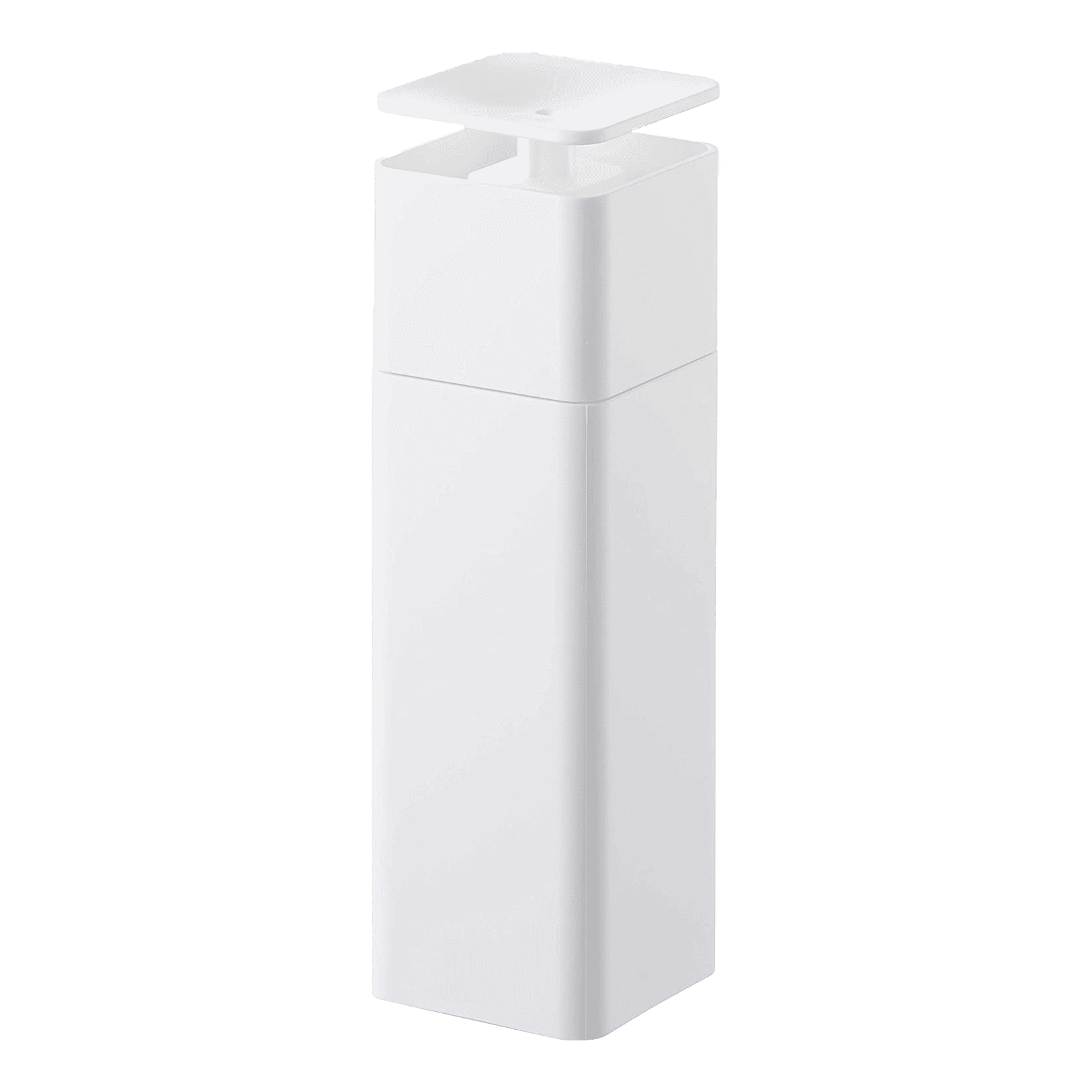 White Plastic One-Handed Push Soap Dispenser, 8.5 oz