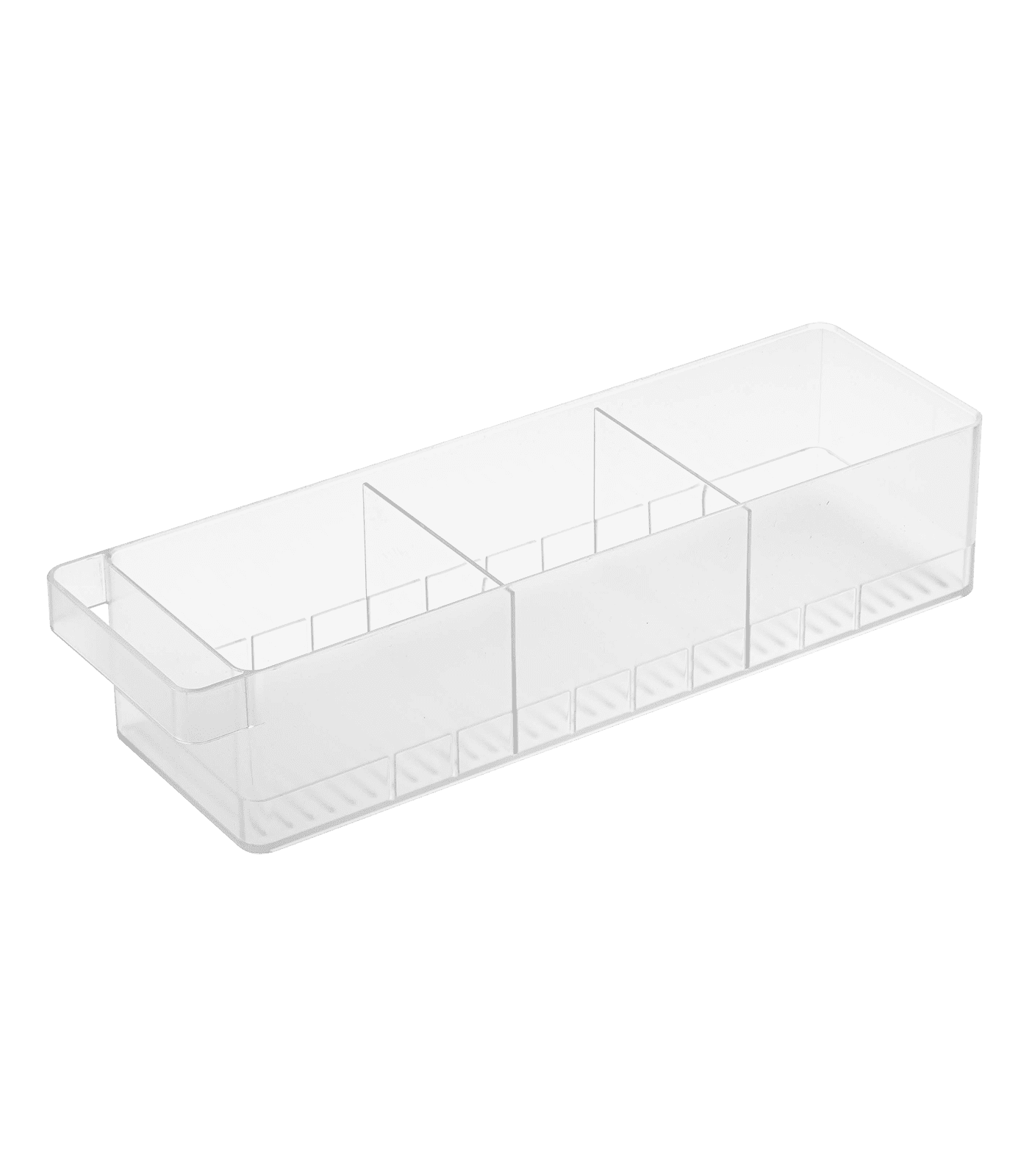 White ABS Plastic Refrigerator Organizer Bin with Dividers