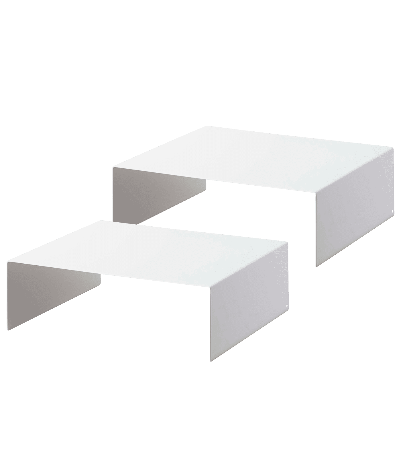 White Steel Kitchen Cabinet Riser Shelf Set