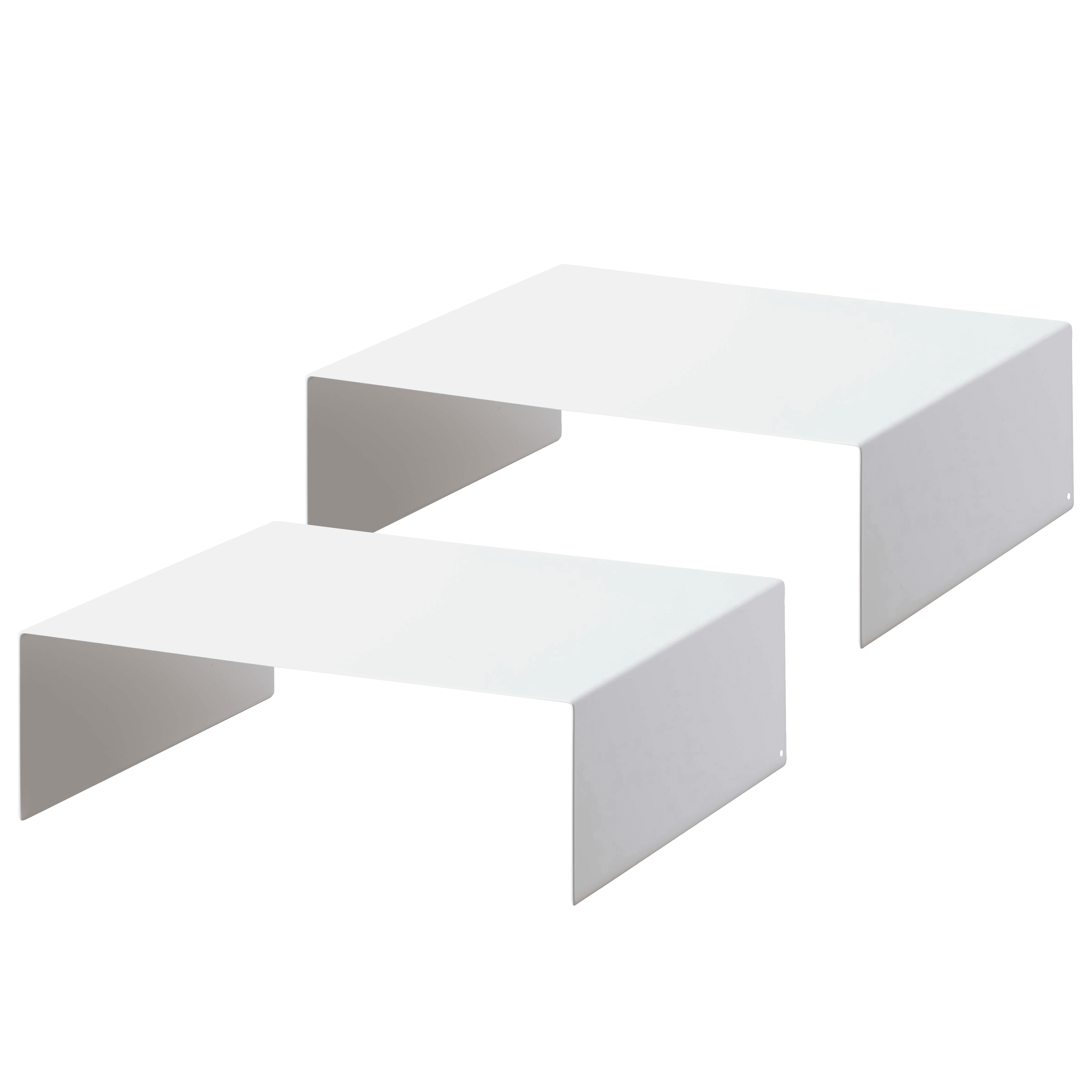 White Steel Kitchen Cabinet Riser Shelf Set