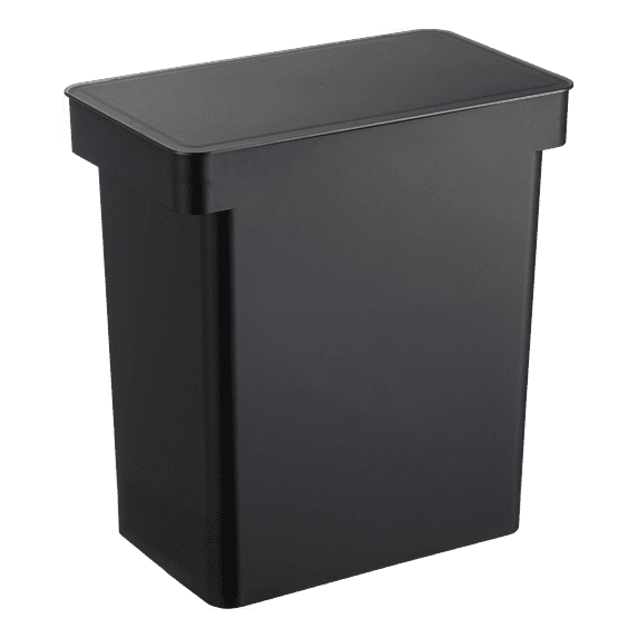 Yamazaki Home Rolling Airtight Pet Food Container (25 lbs.), Black, Polypropylene, Extra Large, 6.6 gallons, 25 liters, Airtight, Wheels, No Assembly