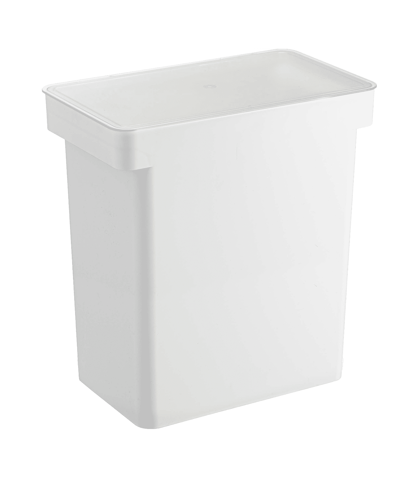 White Airtight Plastic Rolling Pet Food Container, 25 lbs