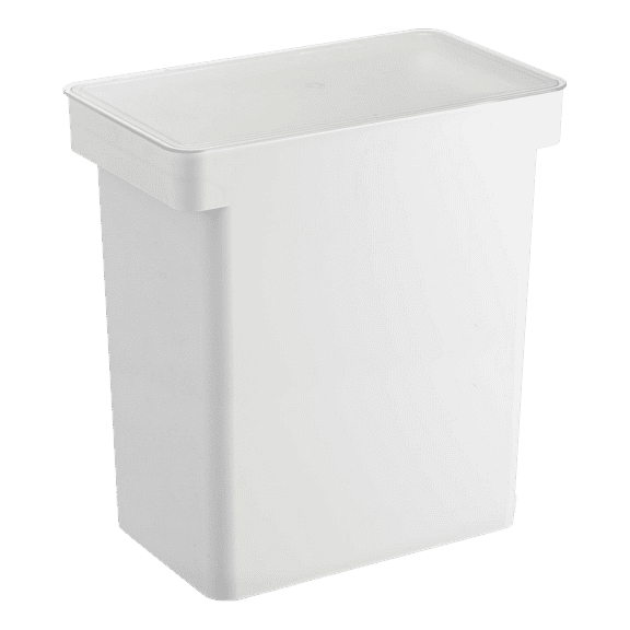 Yamazaki Home Rolling Airtight Pet Food Container (25 lbs.), White, Polypropylene, Extra Large, 6.6 gallons, 25 liters, Airtight, Wheels, No Assembly