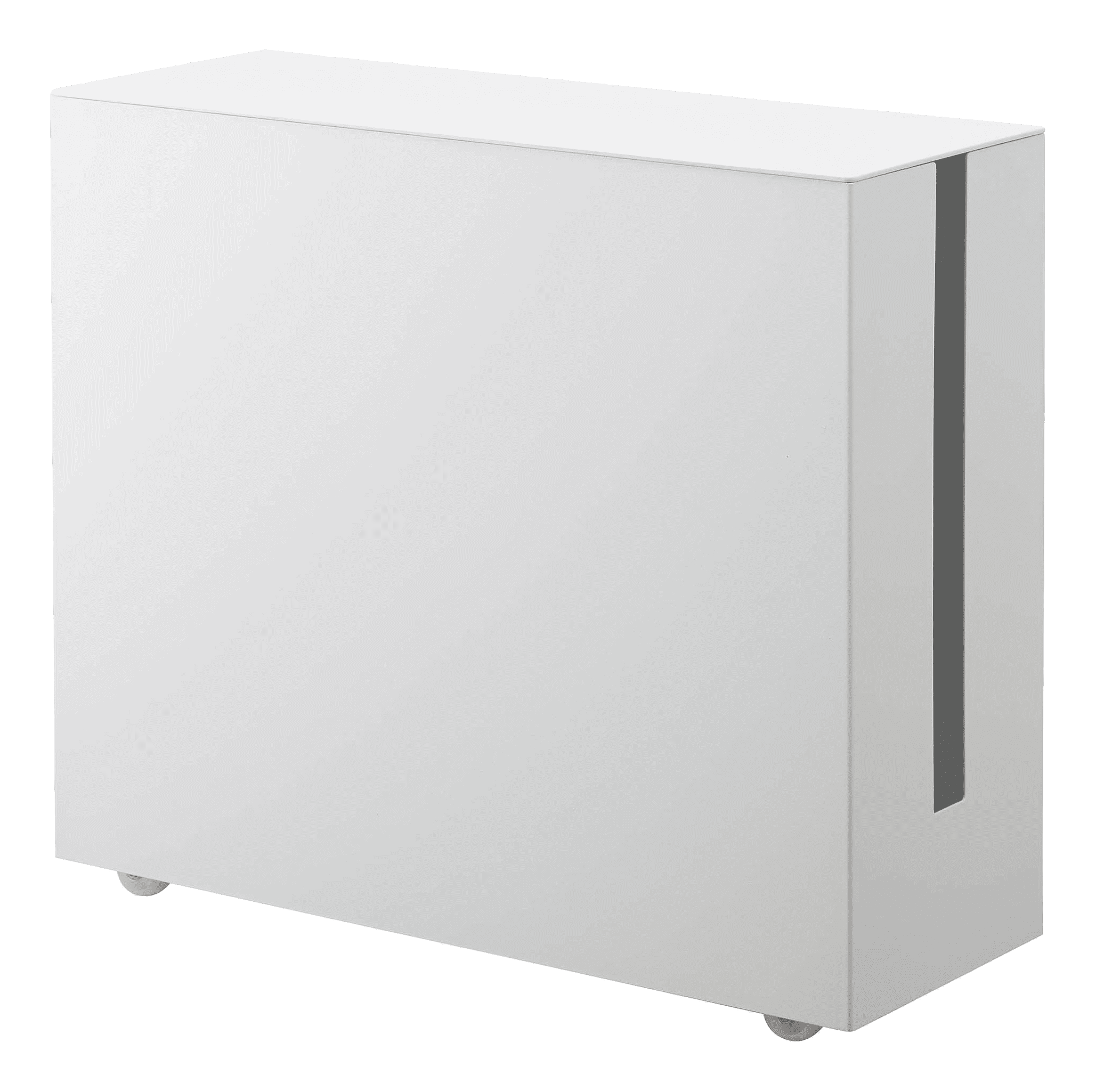 White Steel Rolling Cable Management Box with Wheels