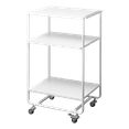 thumbnail image 1 of Yamazaki Home Rolling Utility Cart, White, Steel, Wheels, 1 of 7