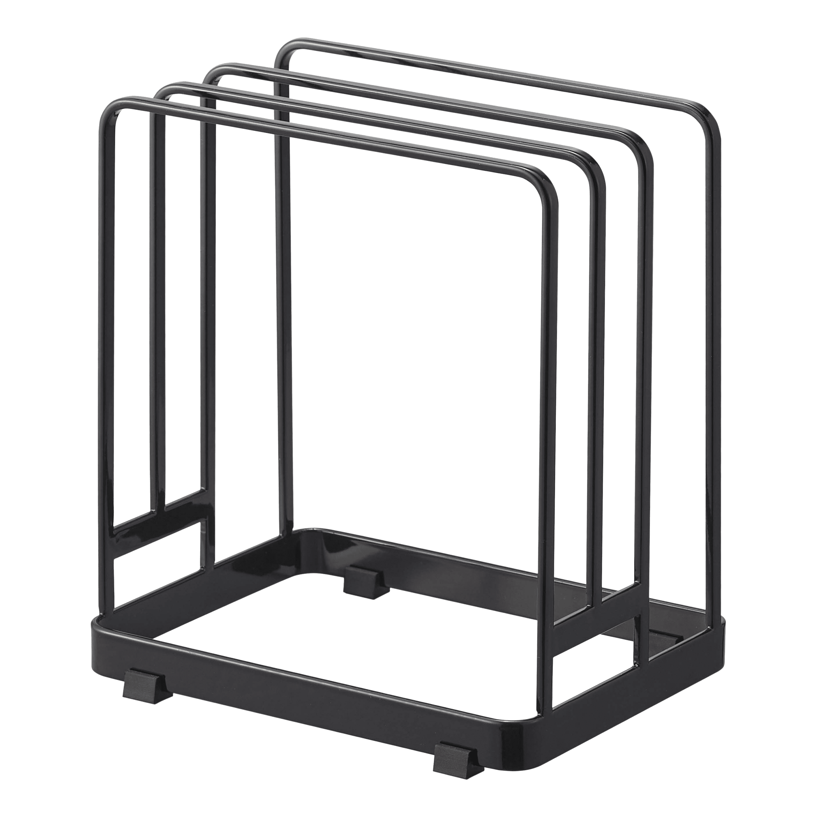 Black Steel Cylinder Crock Cutting Board Stand