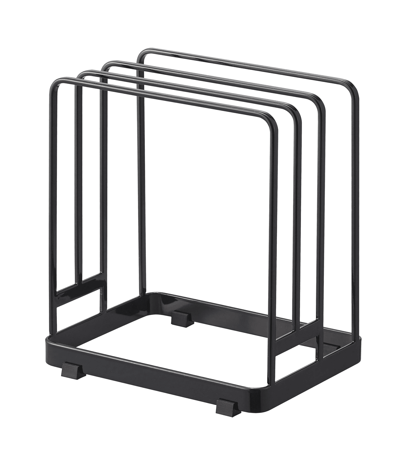 Black Steel Cylinder Crock Cutting Board Stand
