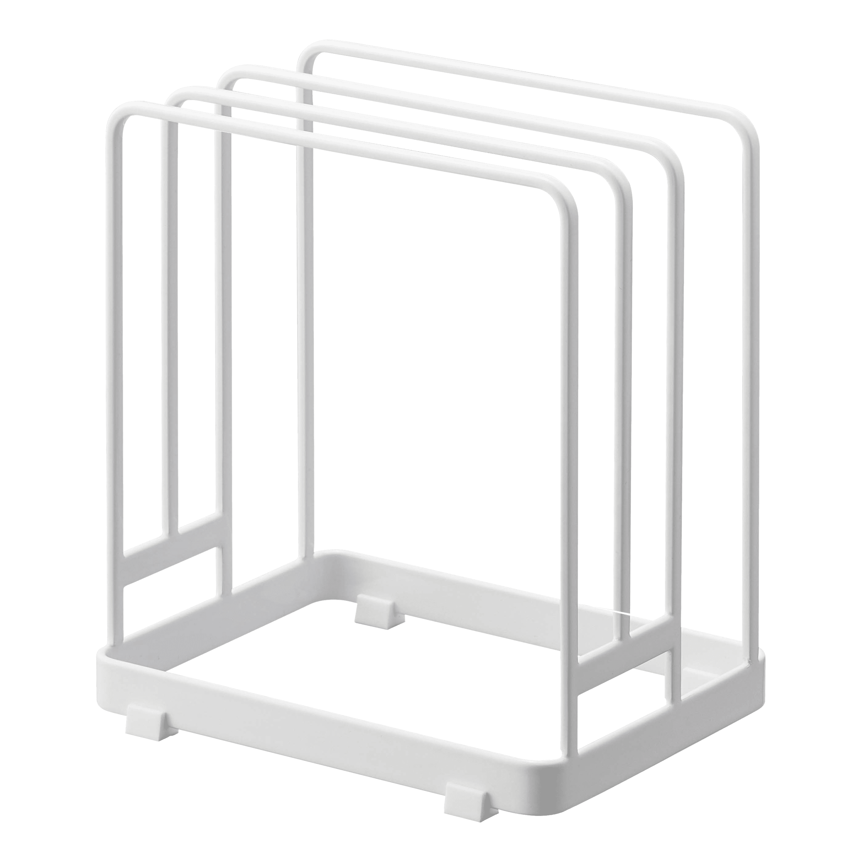 White Steel Kitchen Cutting Board Holder