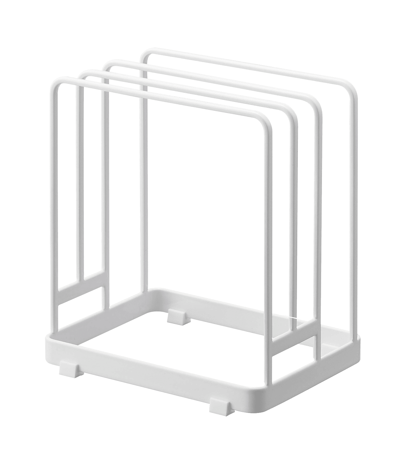 White Steel Kitchen Cutting Board Holder