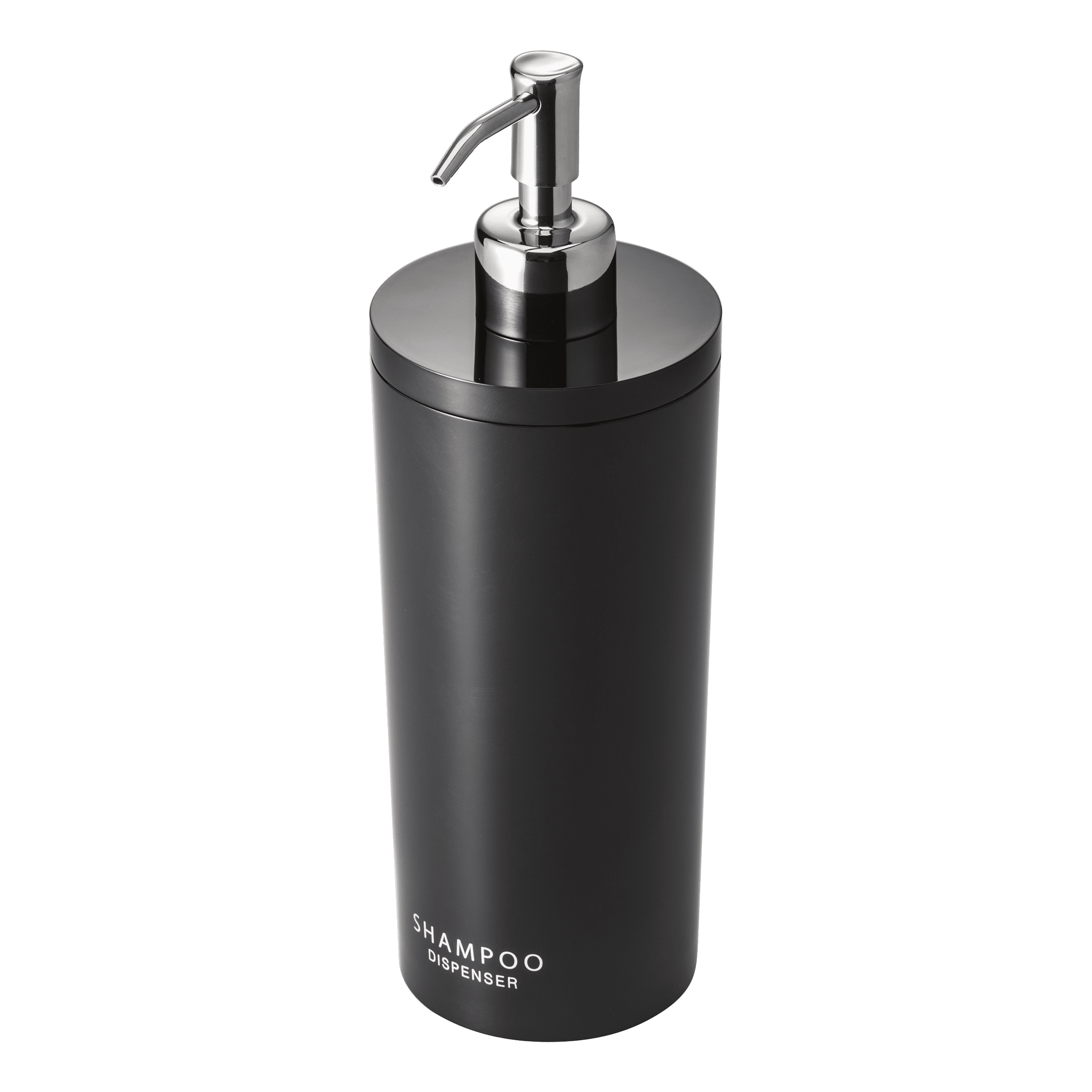Black ABS Resin Shampoo Dispenser with Stainless Steel Pump