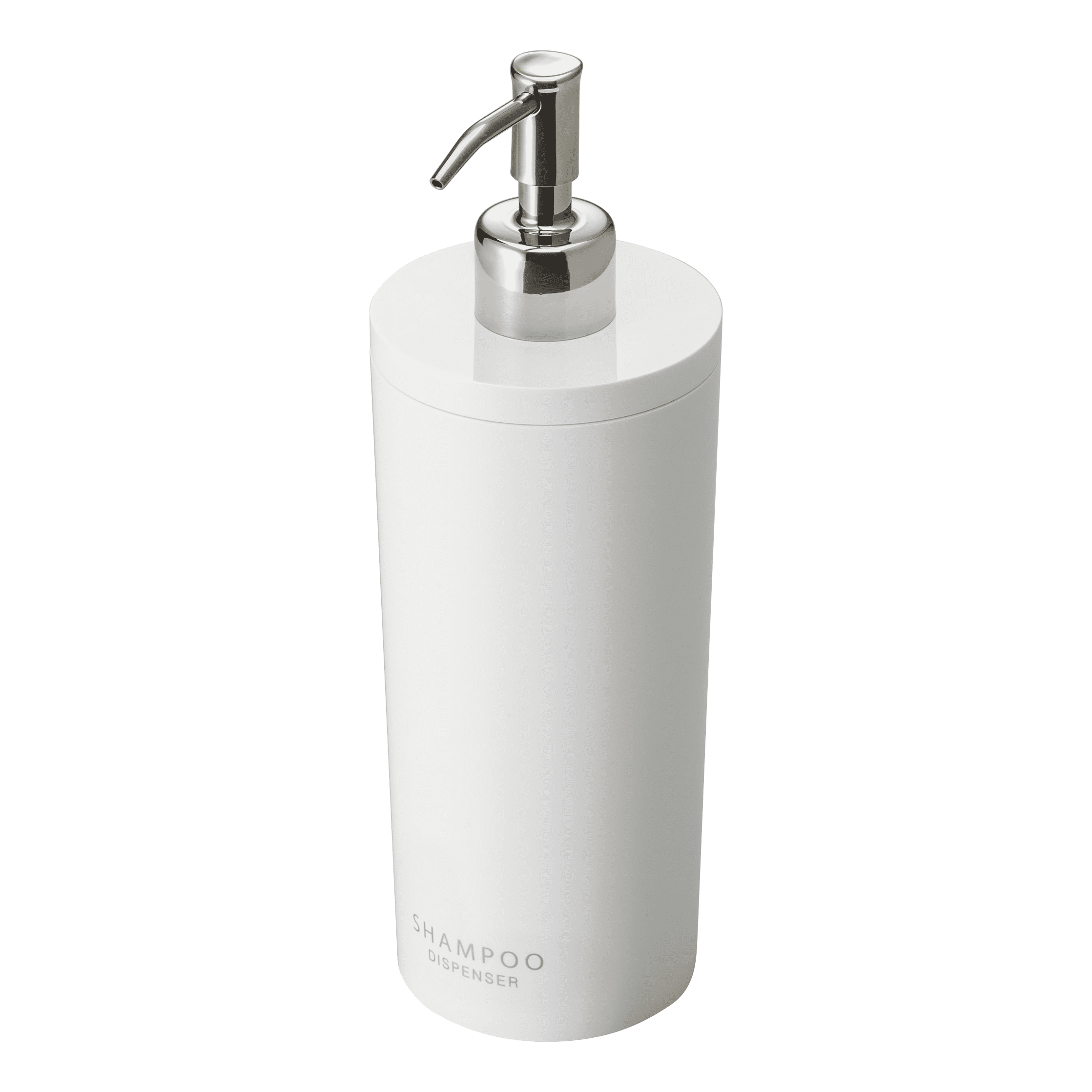 White ABS Resin Shampoo Dispenser with Stainless Steel Pump