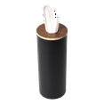 thumbnail image 1 of Yamazaki Home Round Tissue Case, Walnut, Steel + Wood, Large, Lid, Airtight, No Assembly, 1 of 7