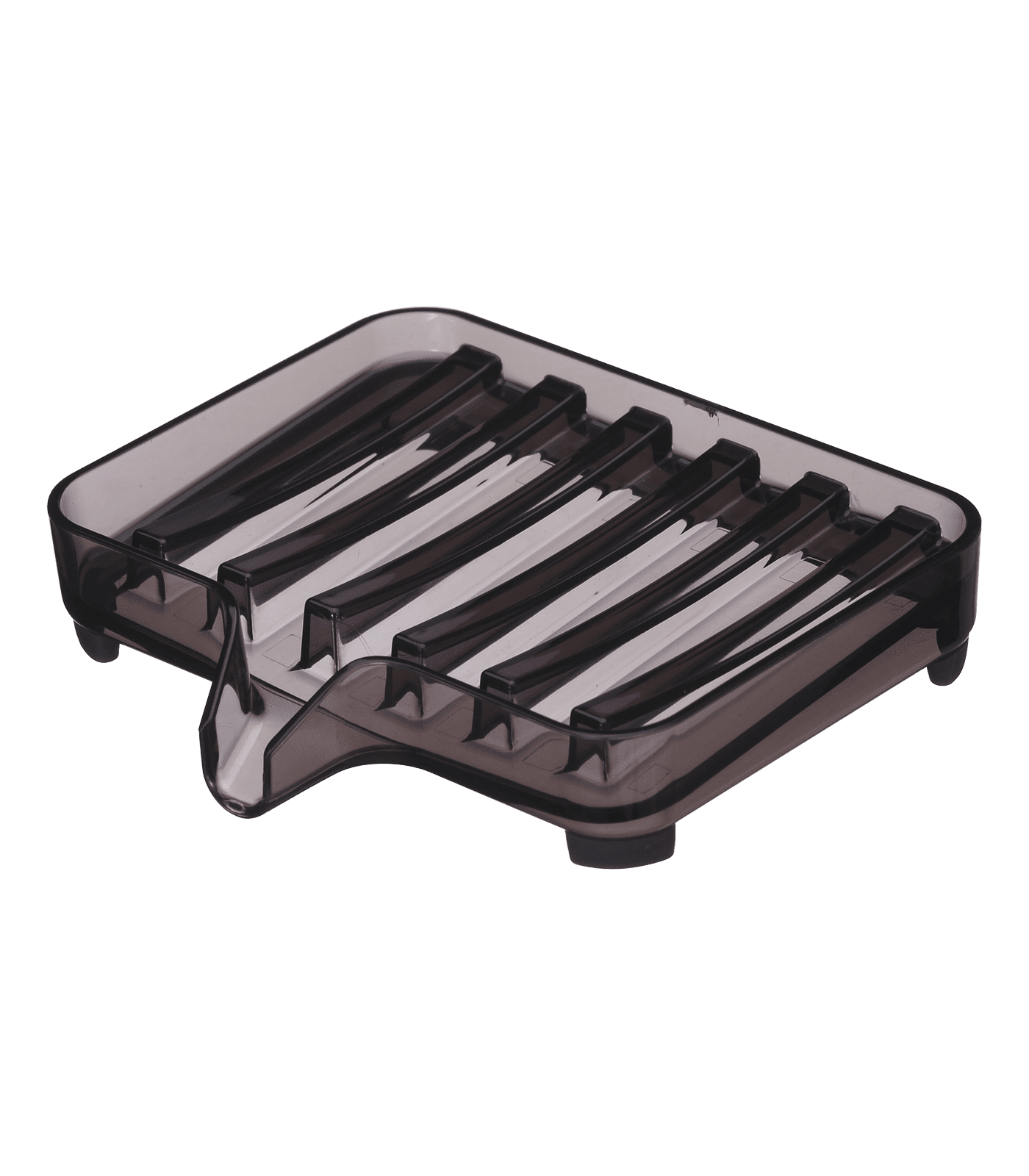 Black Acrylic Self-Draining Soap Tray for Sink Counter