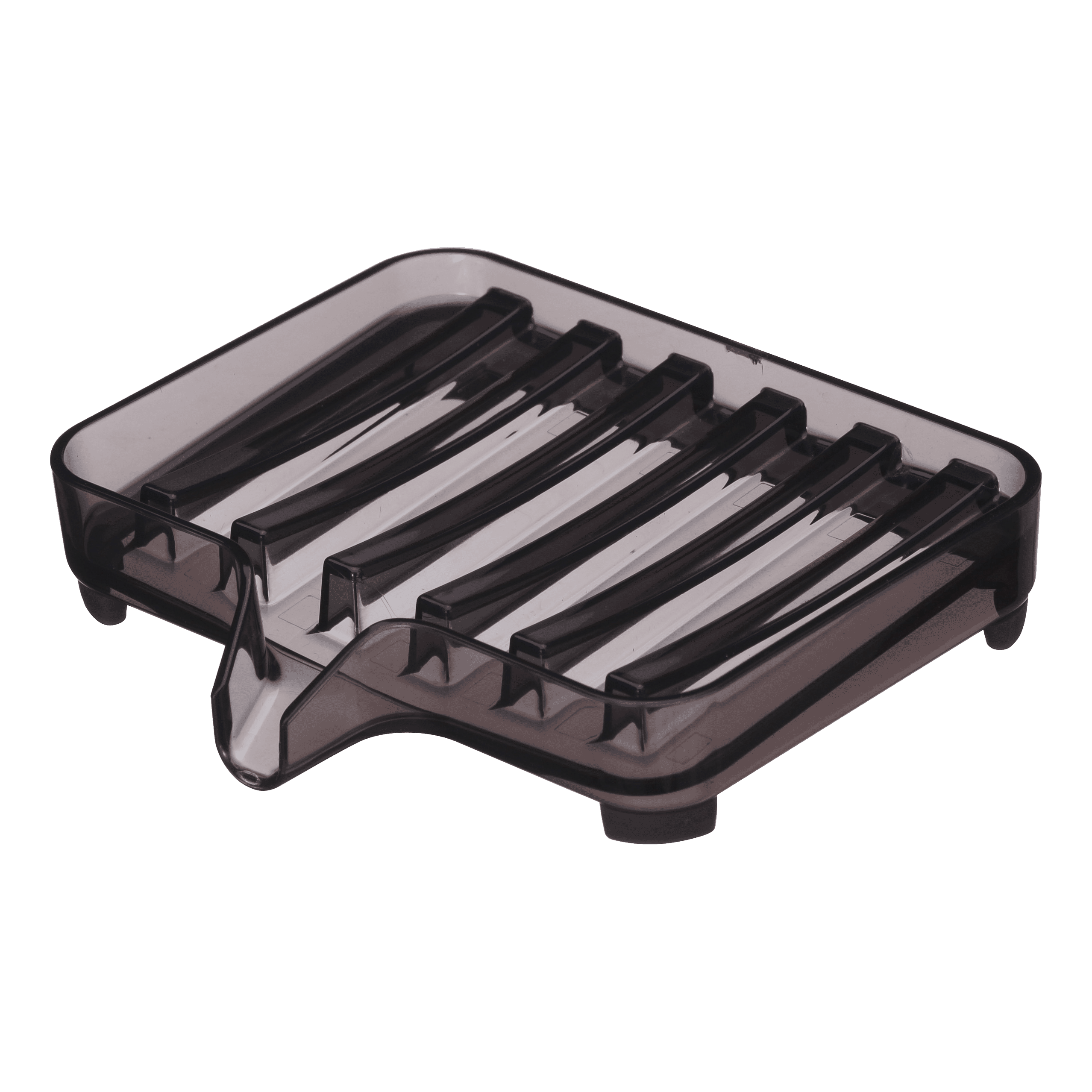 Black Acrylic Self-Draining Soap Tray for Sink Counter