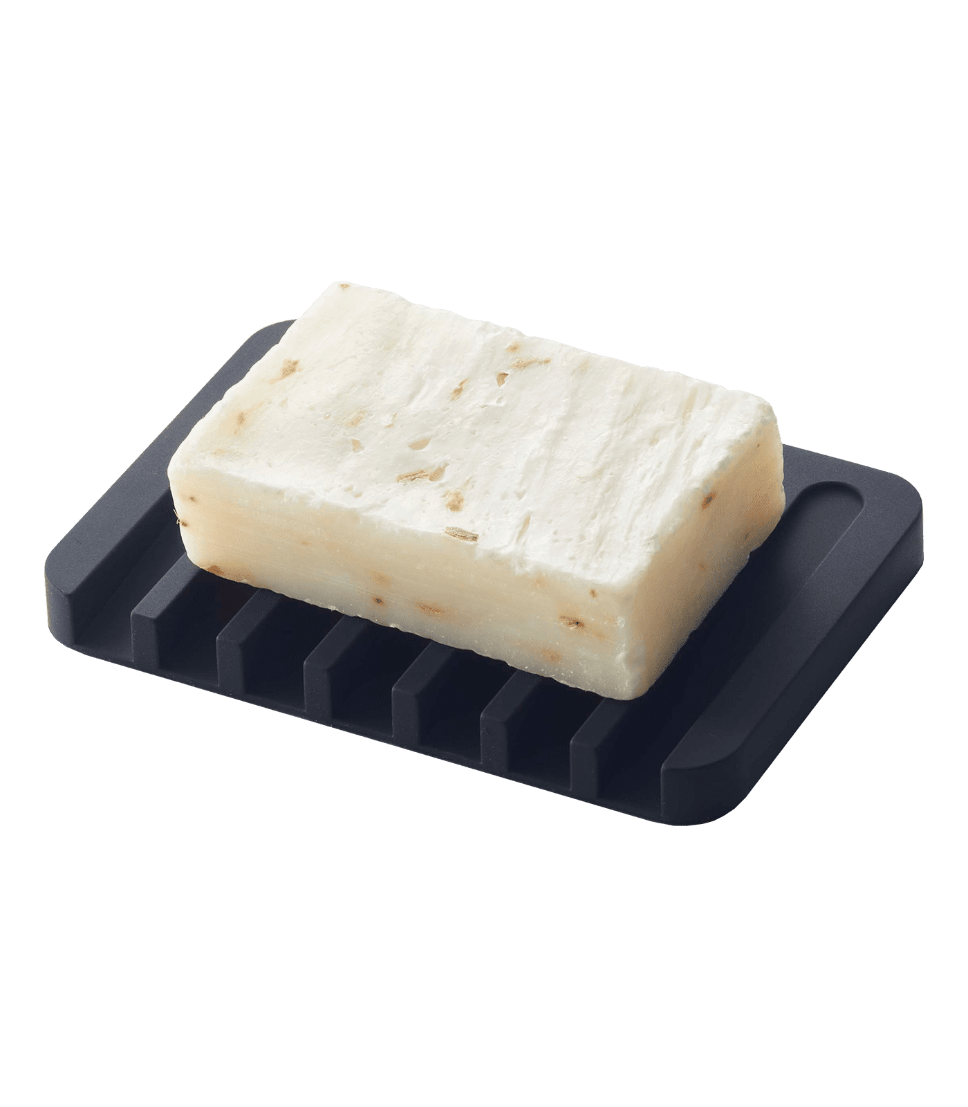 Black Self-Draining Silicone Soap Tray