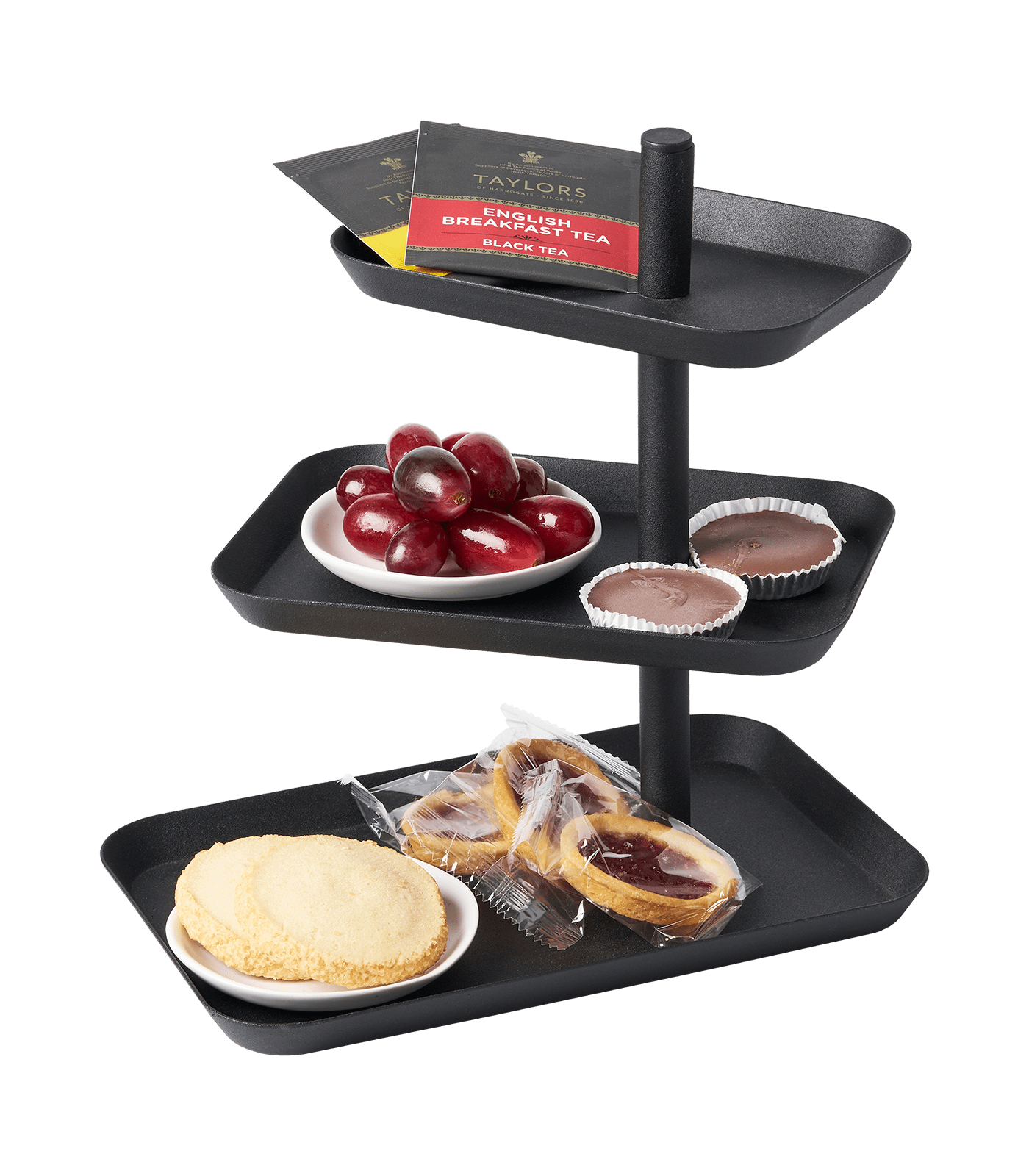 Elegant Ceramic 3-Tier Dessert & Appetizer Stand