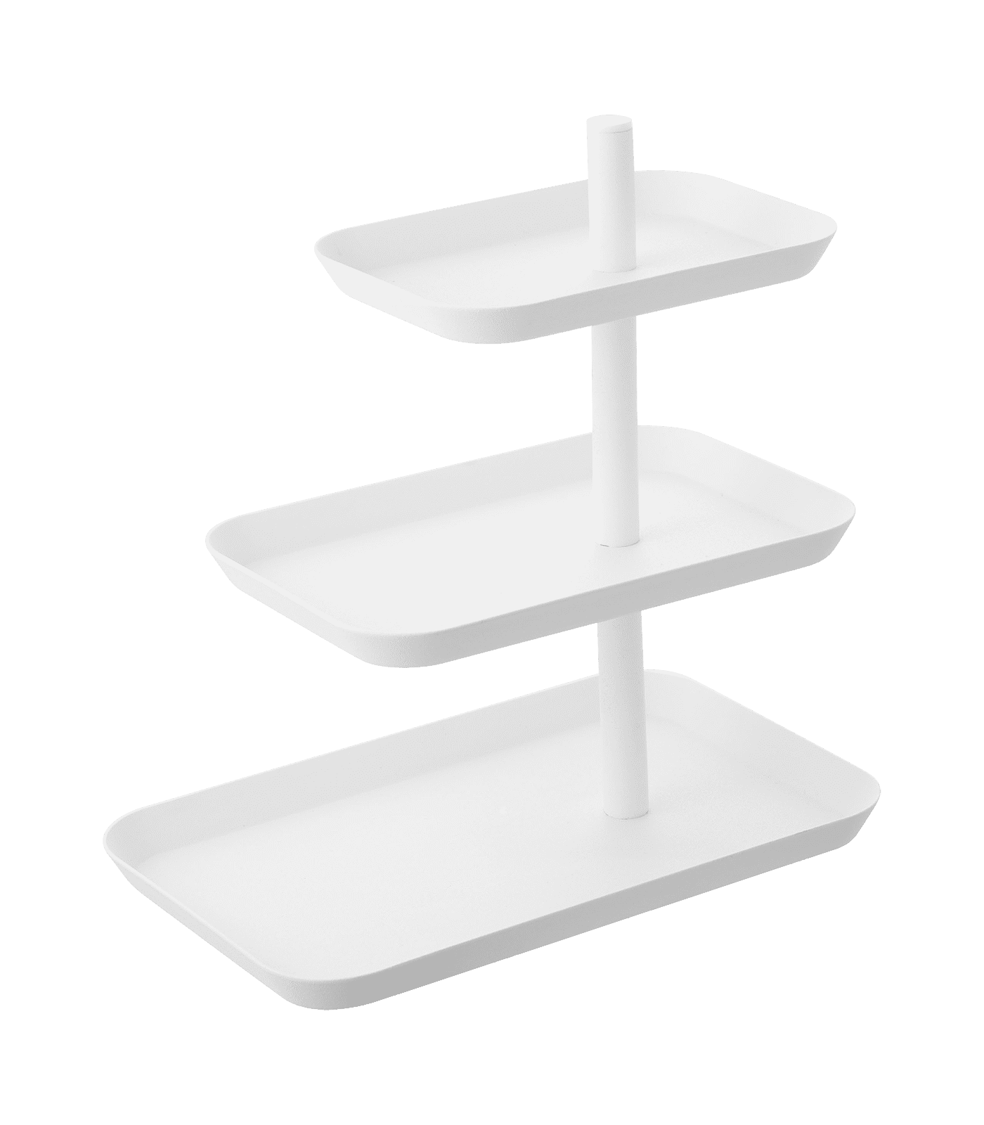 White Steel 3-Tier Minimalist Serving Stand