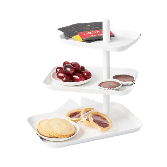 Yamazaki Home Serving Stand, White, Steel