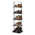thumbnail image 1 of Yamazaki Home Shoe Rack - Two Styles, Black, Steel, Tall, Holds 5 shoes, Supports 11 pounds, Handles, 1 of 6