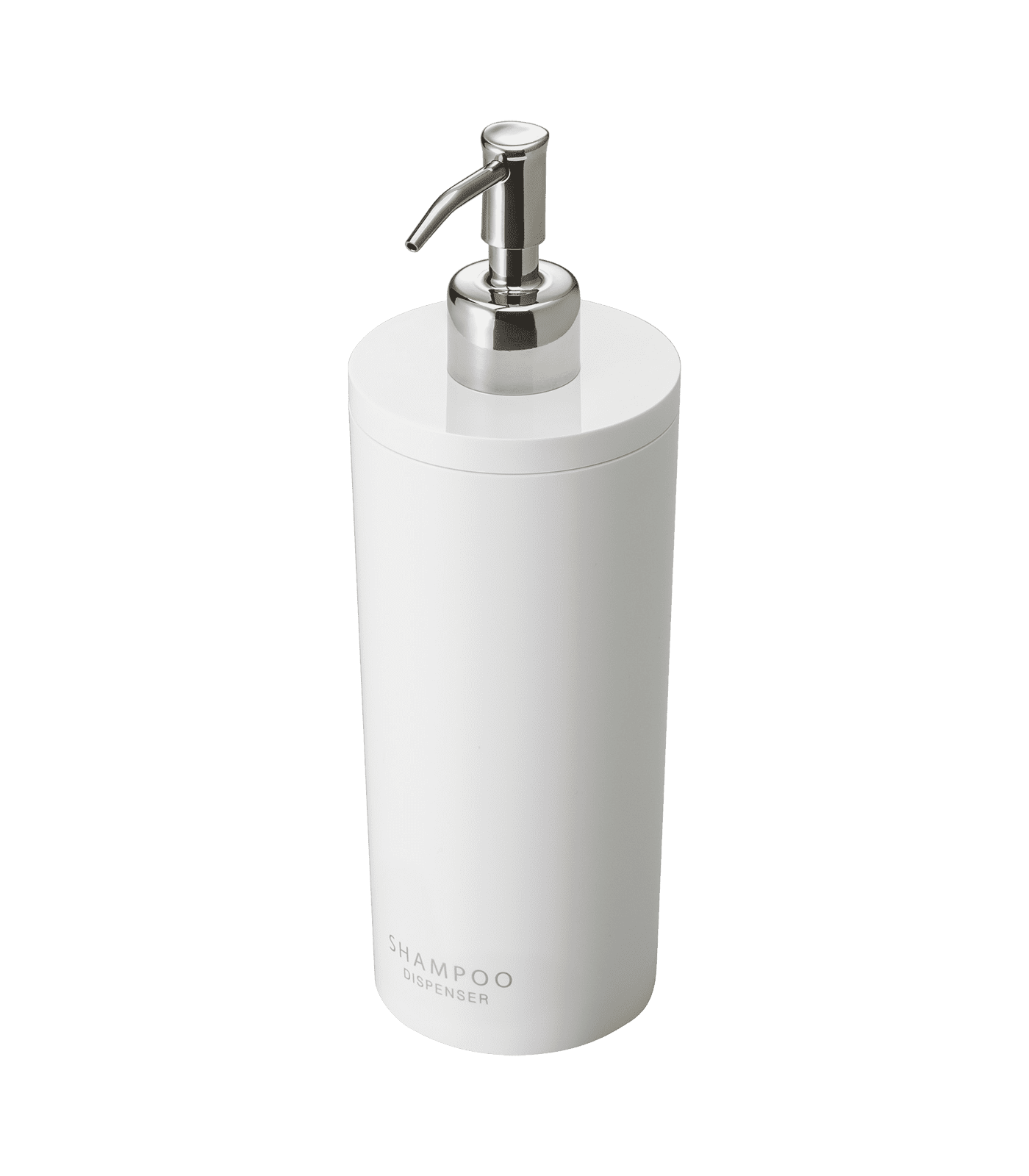 White ABS Resin Shampoo Dispenser with Stainless Steel Pump
