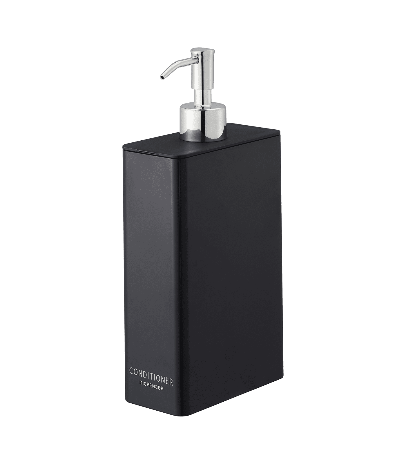 Black Rectangular Minimalist Conditioner Dispenser, 9.25-inch