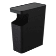 thumbnail image 1 of Yamazaki Home Side Table Trash Can, Black, ABS Plastic, 4 gallons, 15 liters, No Assembly, 1 of 7