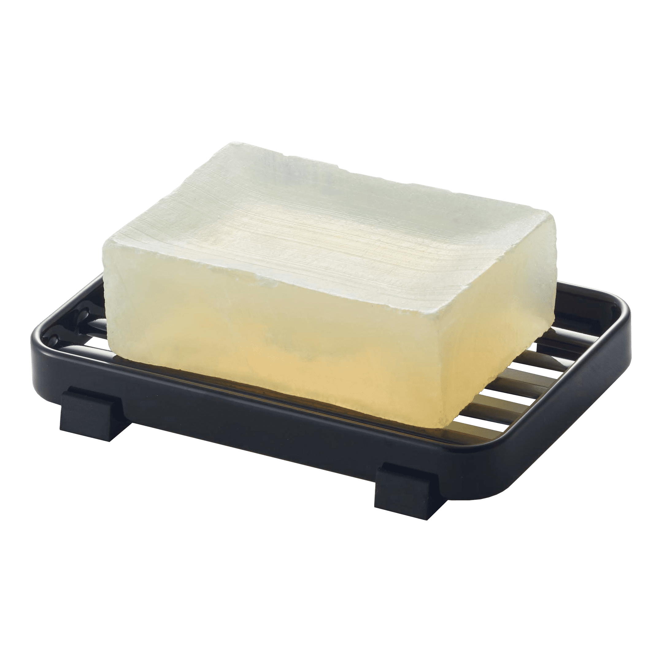 Black Steel Water-Resistant Soap Dish with Rubber Feet
